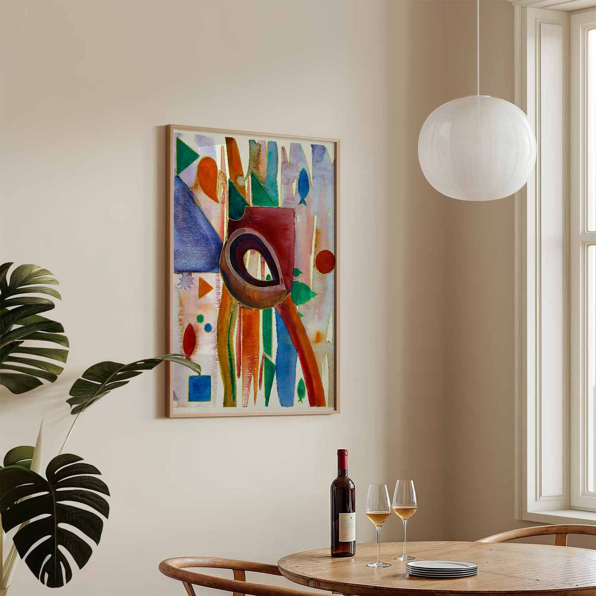 Kleurrijke Abstracte Kunstposter – staande Popart wanddecoratie van WallArtistic