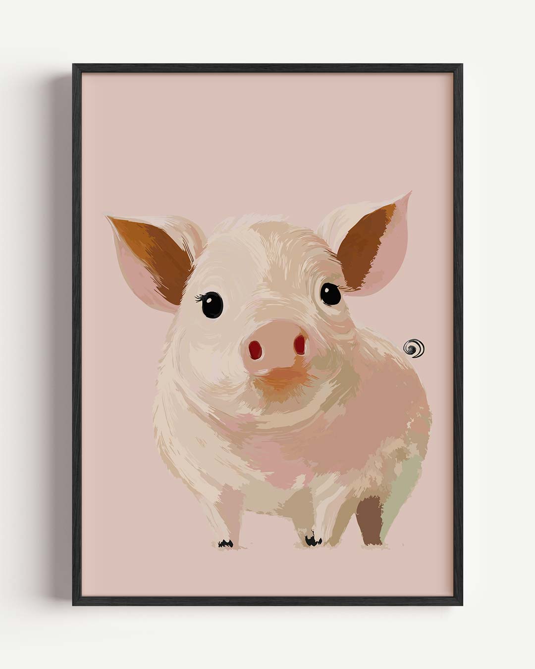 Schattige Varkensposter – kids portret poster als wanddecoratie