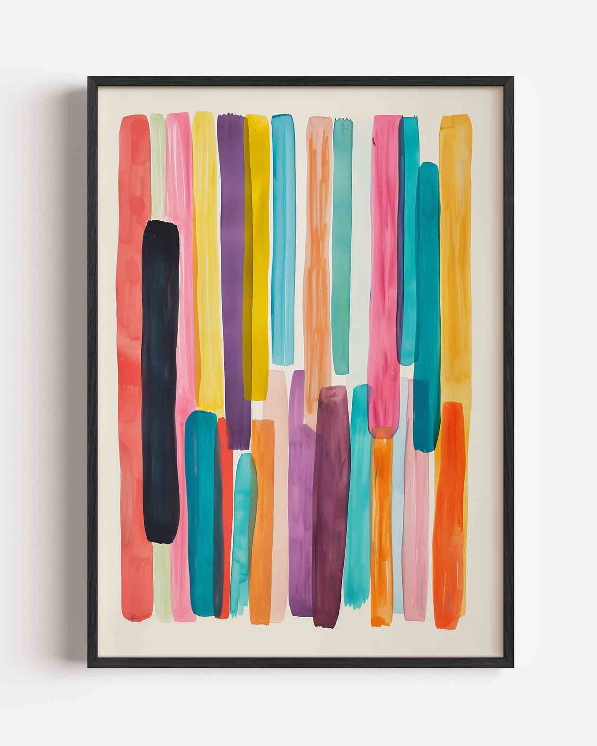 Verticale strepen – hedendaagse illustratie portret poster als wanddecoratie