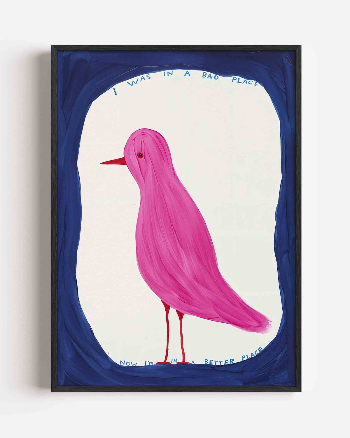 Roze vogel – Pop Art en Streetart portret poster als wanddecoratie