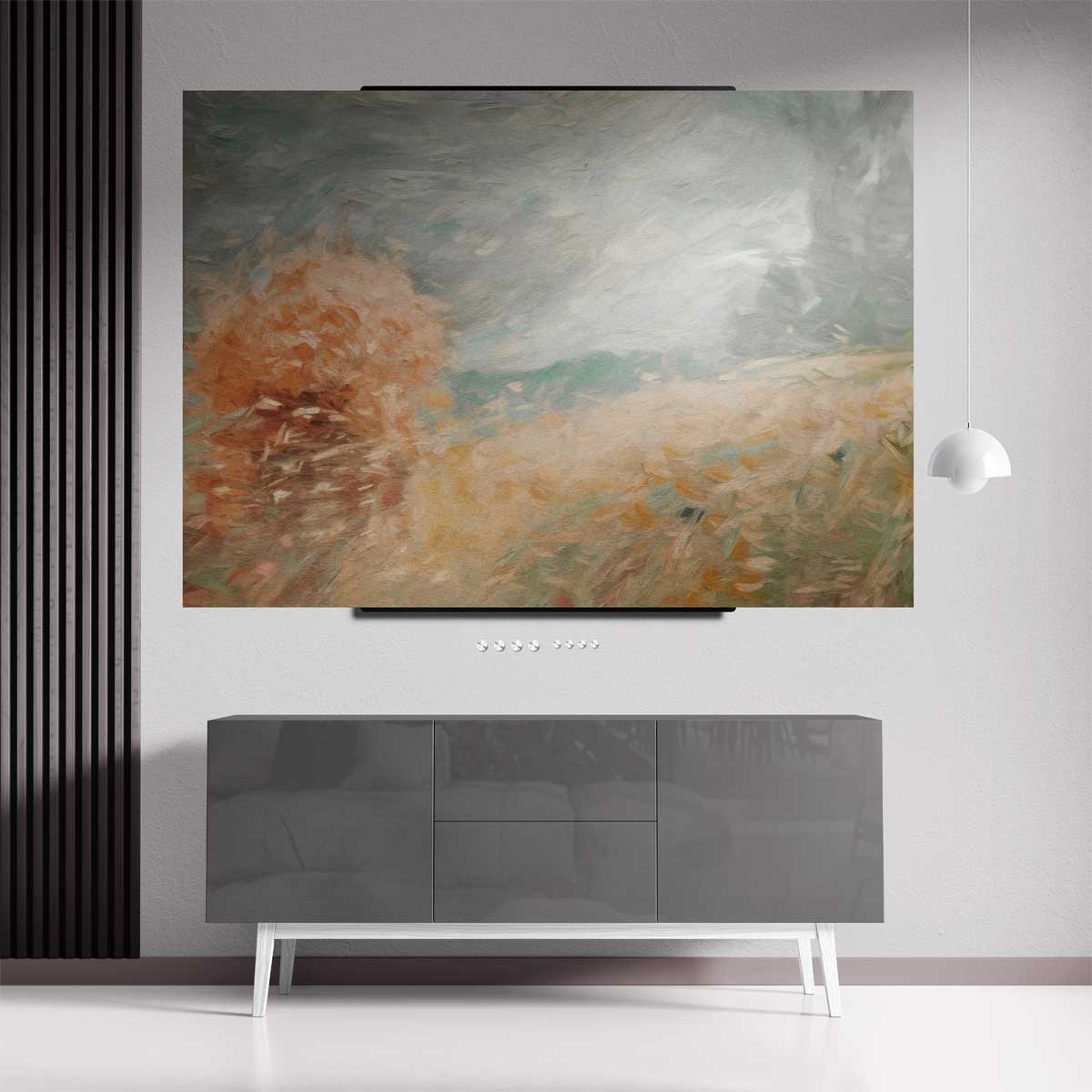 Zomers Veld in Pastel – dibond kunstwerk als wanddecoratie