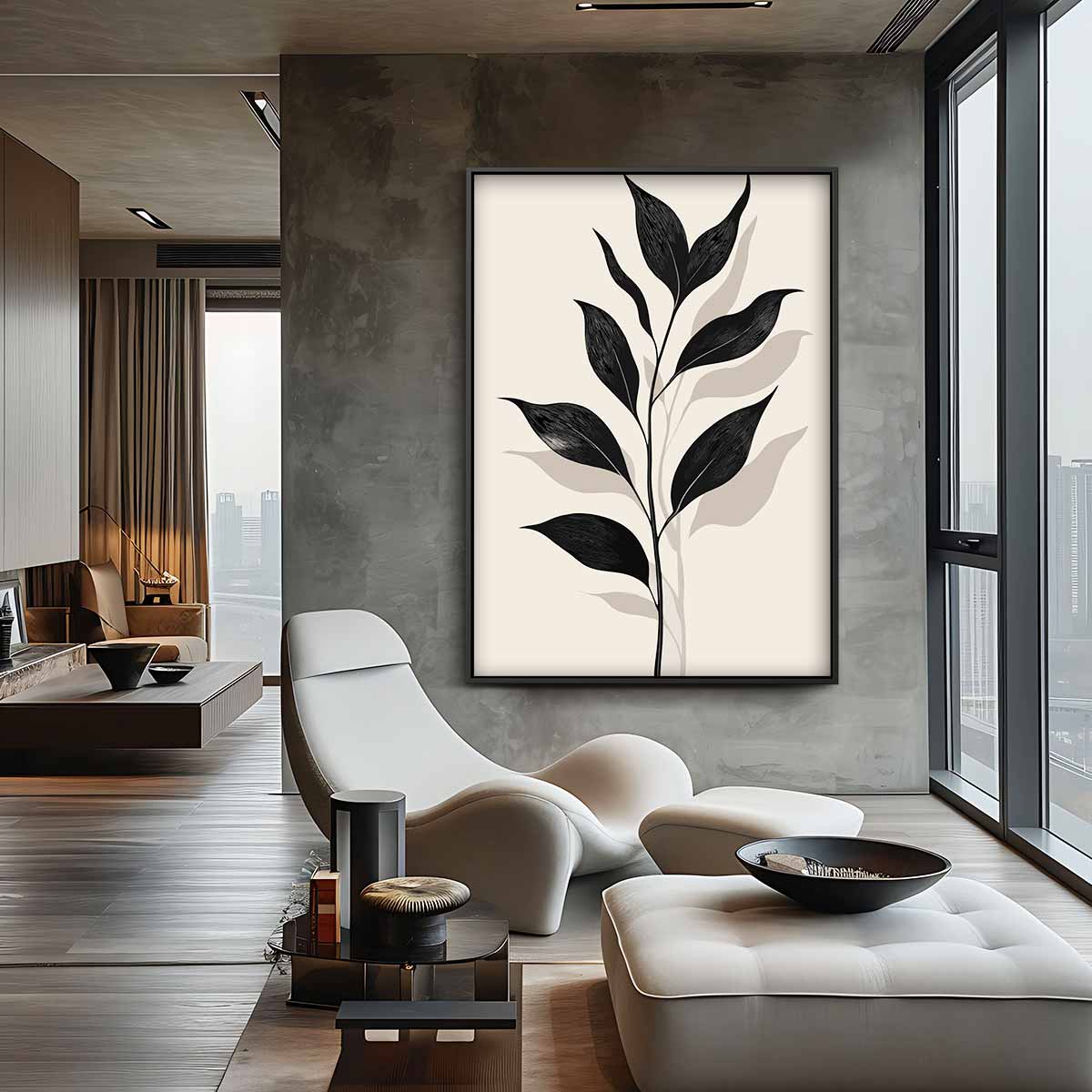 Natuurlijke Elegantie Wanddecoratie – canvas wanddecoratie in portret formaat