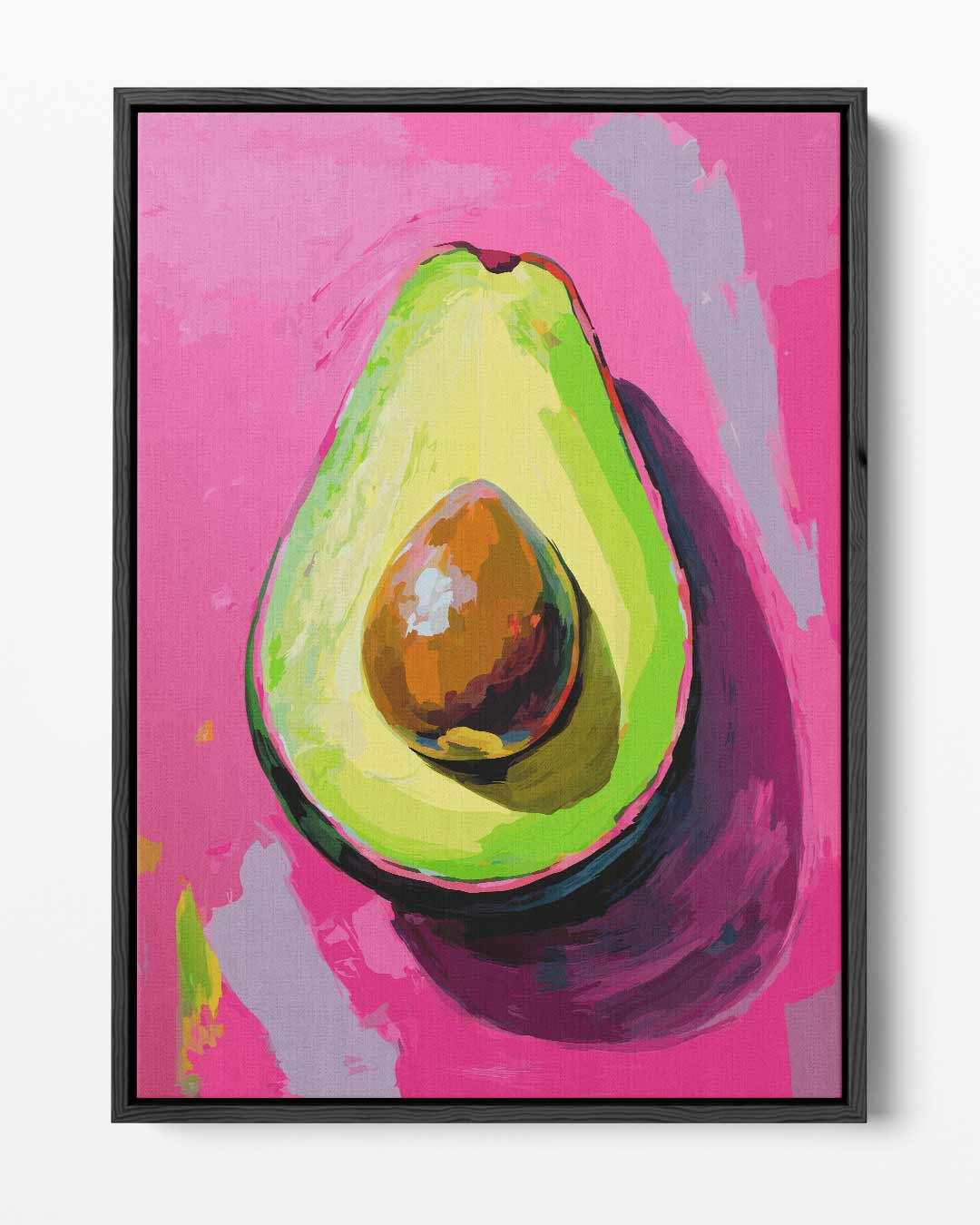 Avocado Pop Art – portret kunstwerk als wanddecoratie