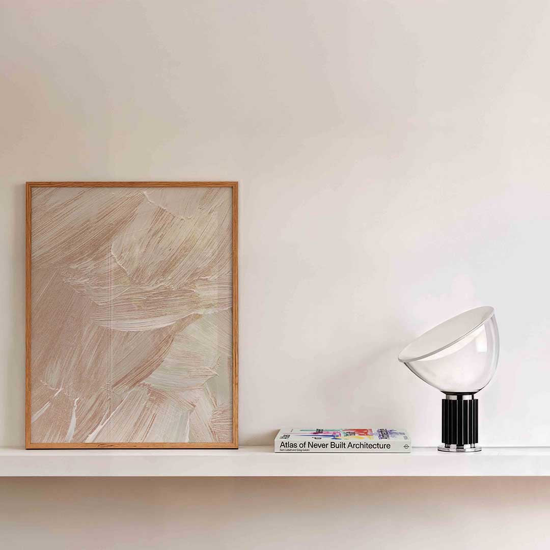Abstracte beige textuur – schilderkunst als moderne portret poster
