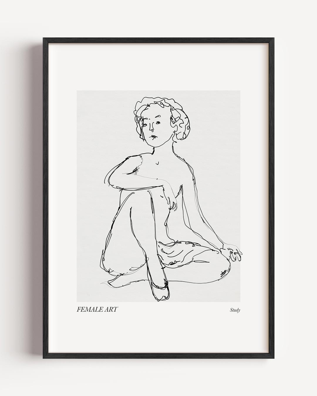 Elegante Lijntekening Vrouw – lijntekening portret poster als wanddecoratie