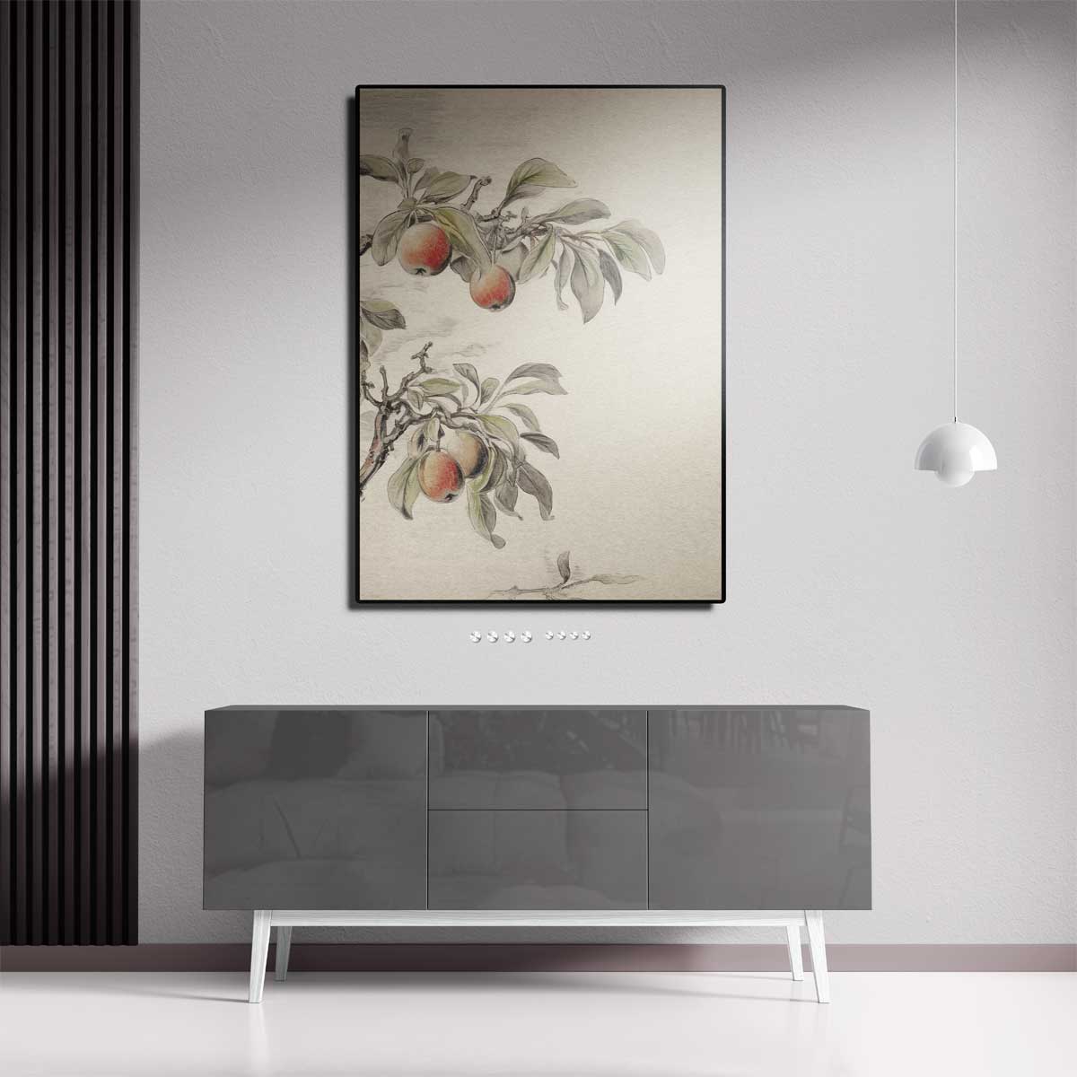 Subtiele Appelboom Takken – staande wandkunst voor woonkamer of interieur