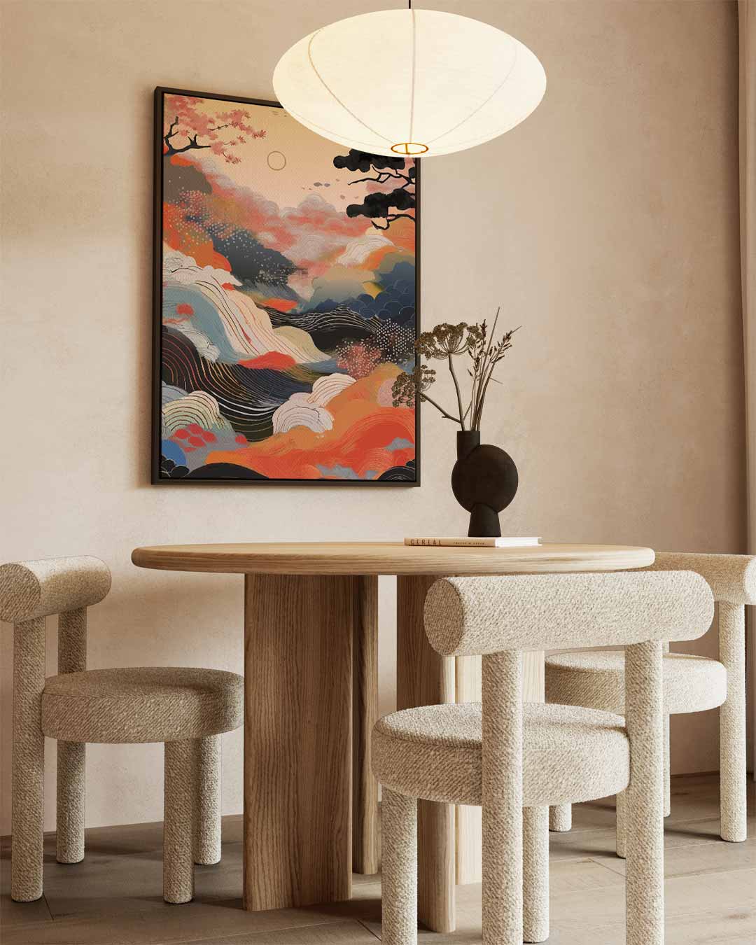 Kleurrijke Horizon – staand kunstwerk voor modern interieur