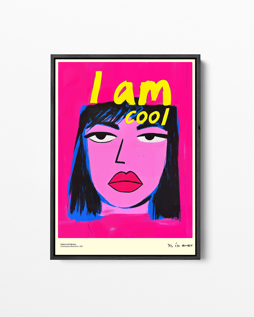 Portret illustratie – staand wanddecoratie kunstwerk