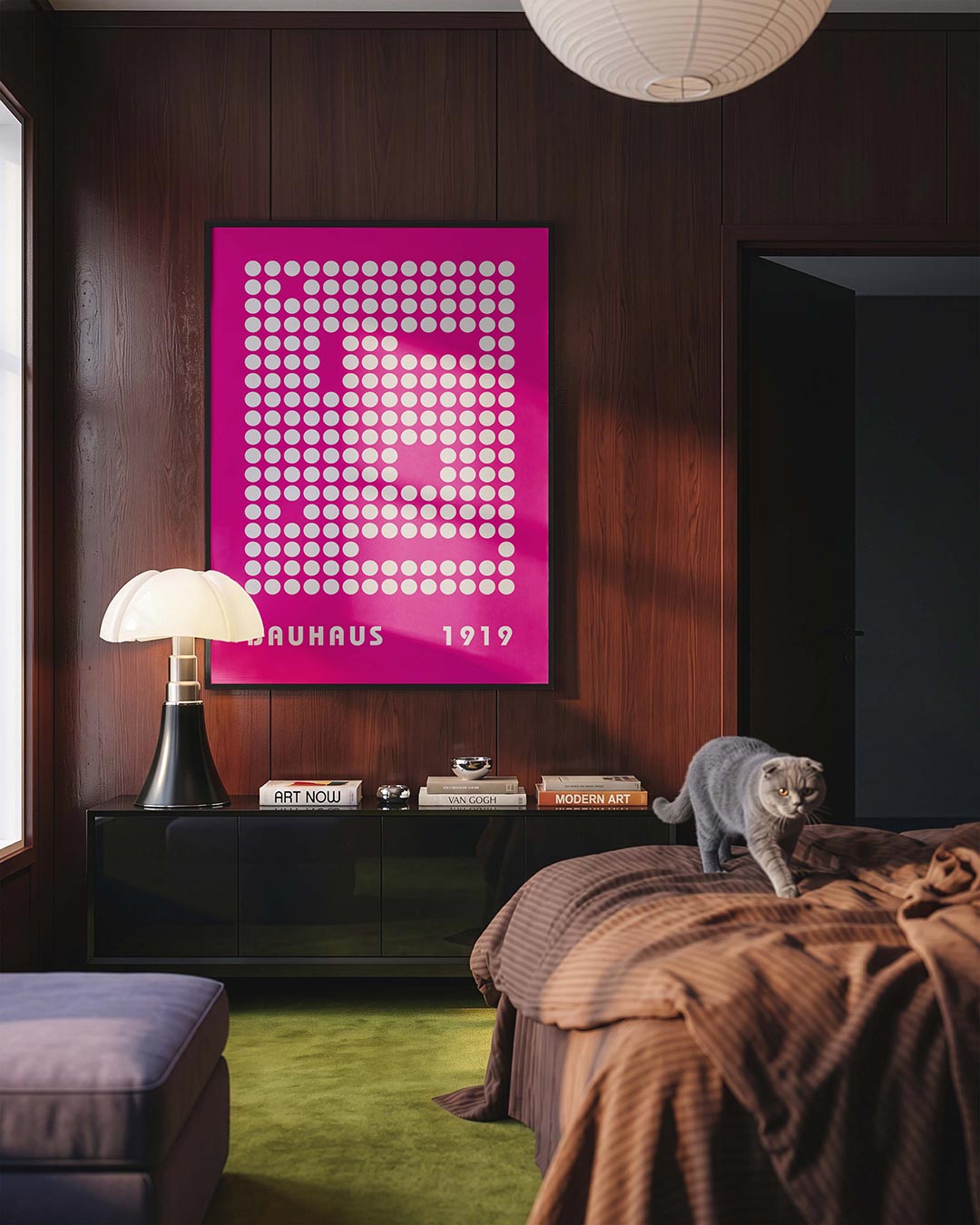  – geometrische Bauhaus poster in staand formaat