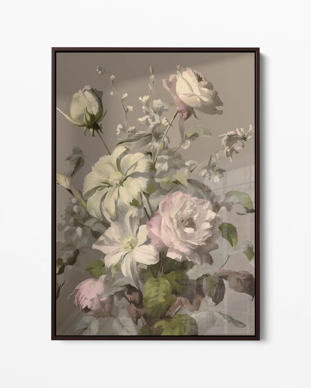 Bloemenpracht op Klassieke Manier – portret kunstwerk als wanddecoratie
