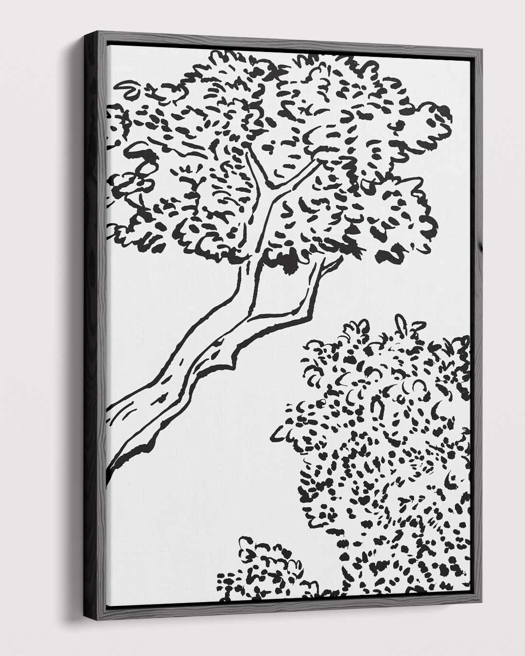 Sierlijk Boomlandschap in Lijnkunst – dibond kunstwerk als wanddecoratie
