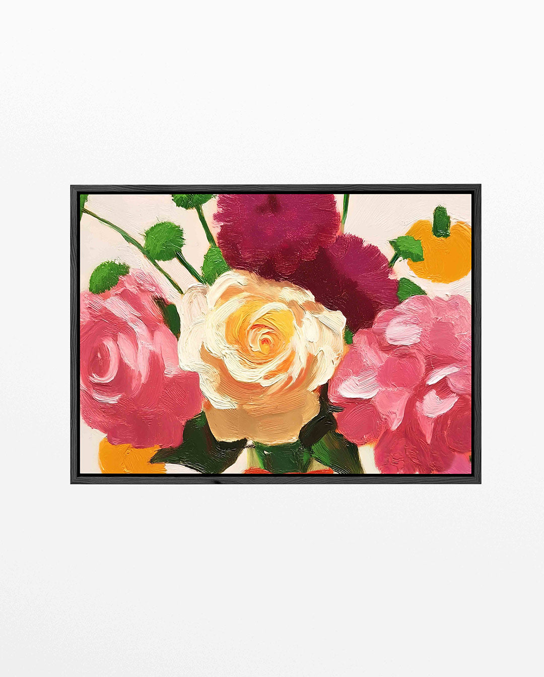 Bloemrijke compositie – Kleur – liggend bloemen kunstwerk