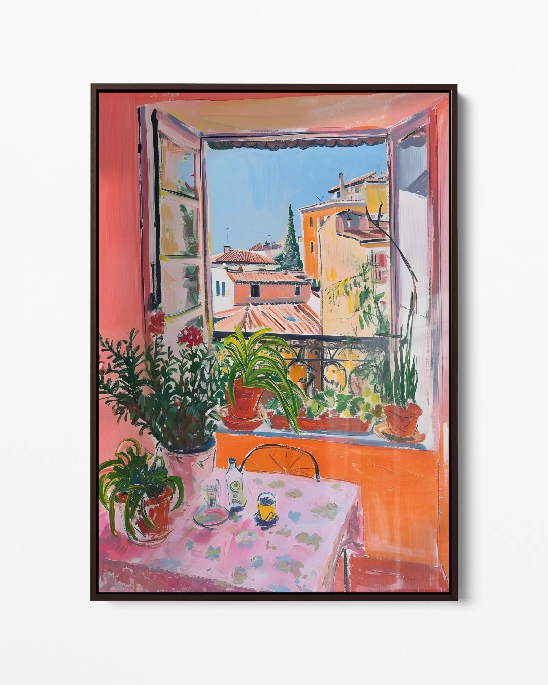 Zonovergoten Venster – portret kunstwerk als wanddecoratie