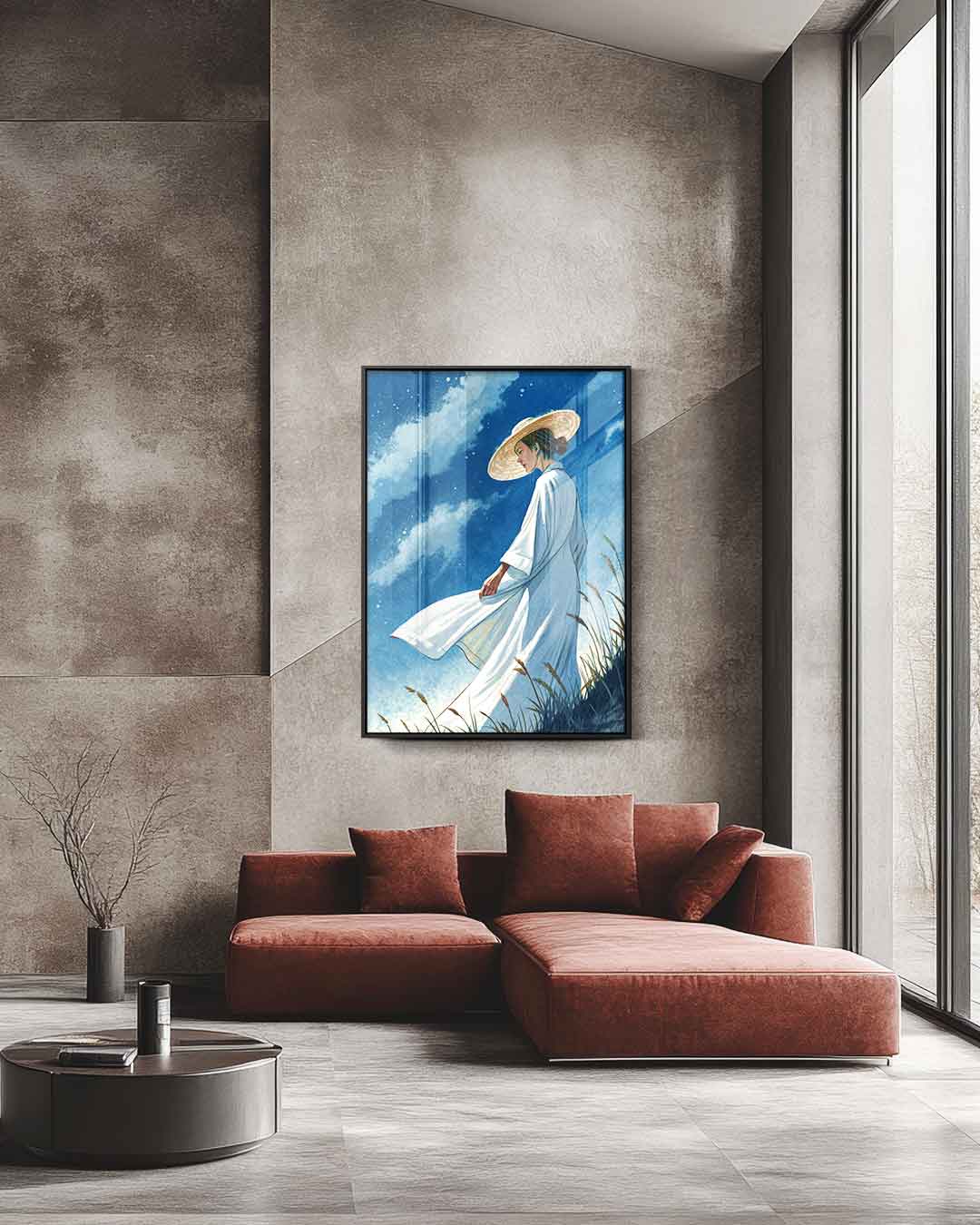 Dromerige Nachtwandeling – staande wandkunst voor woonkamer of interieur