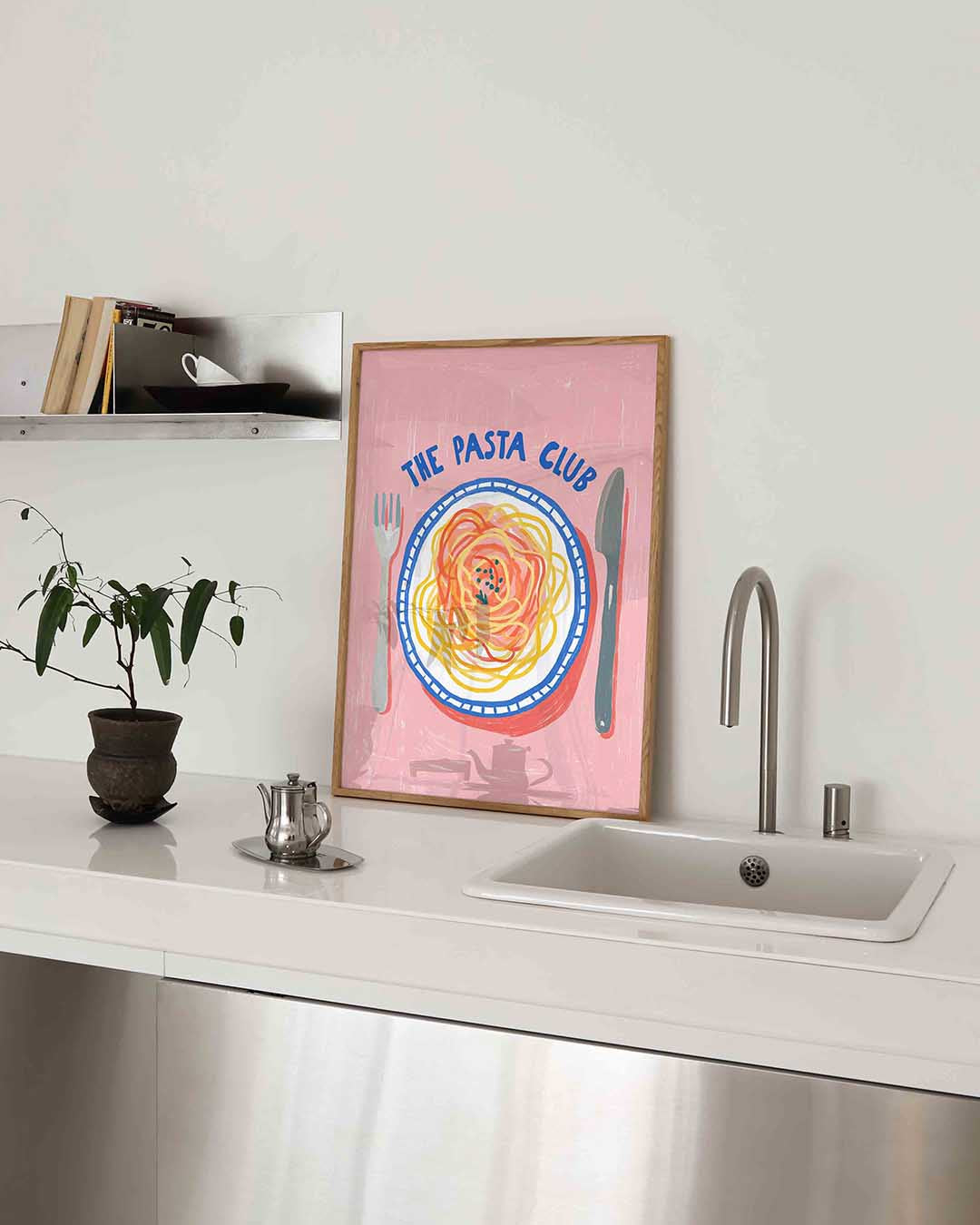 Pasta club – keukenposter in staand formaat