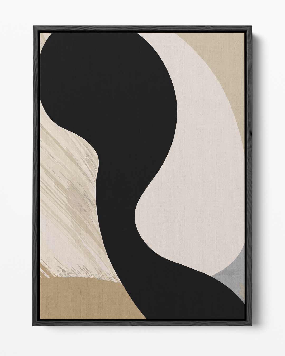 Abstracte Vormen in Beige – portret kunstwerk als wanddecoratie
