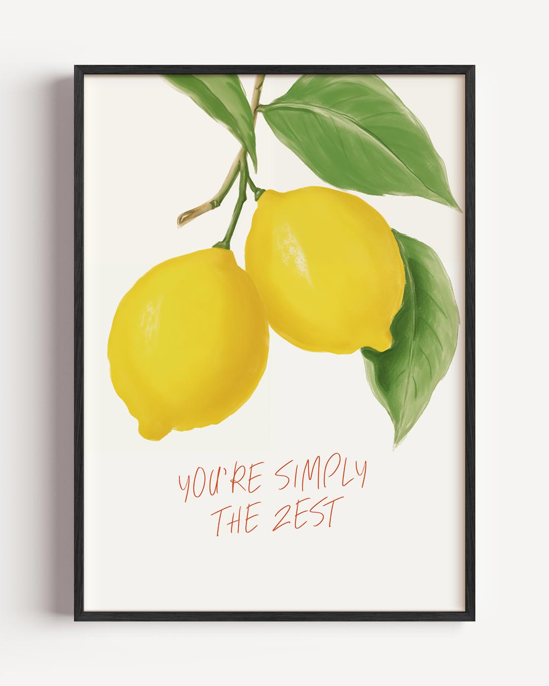 Simply the Zest Citroenposter – keuken portret poster als wanddecoratie