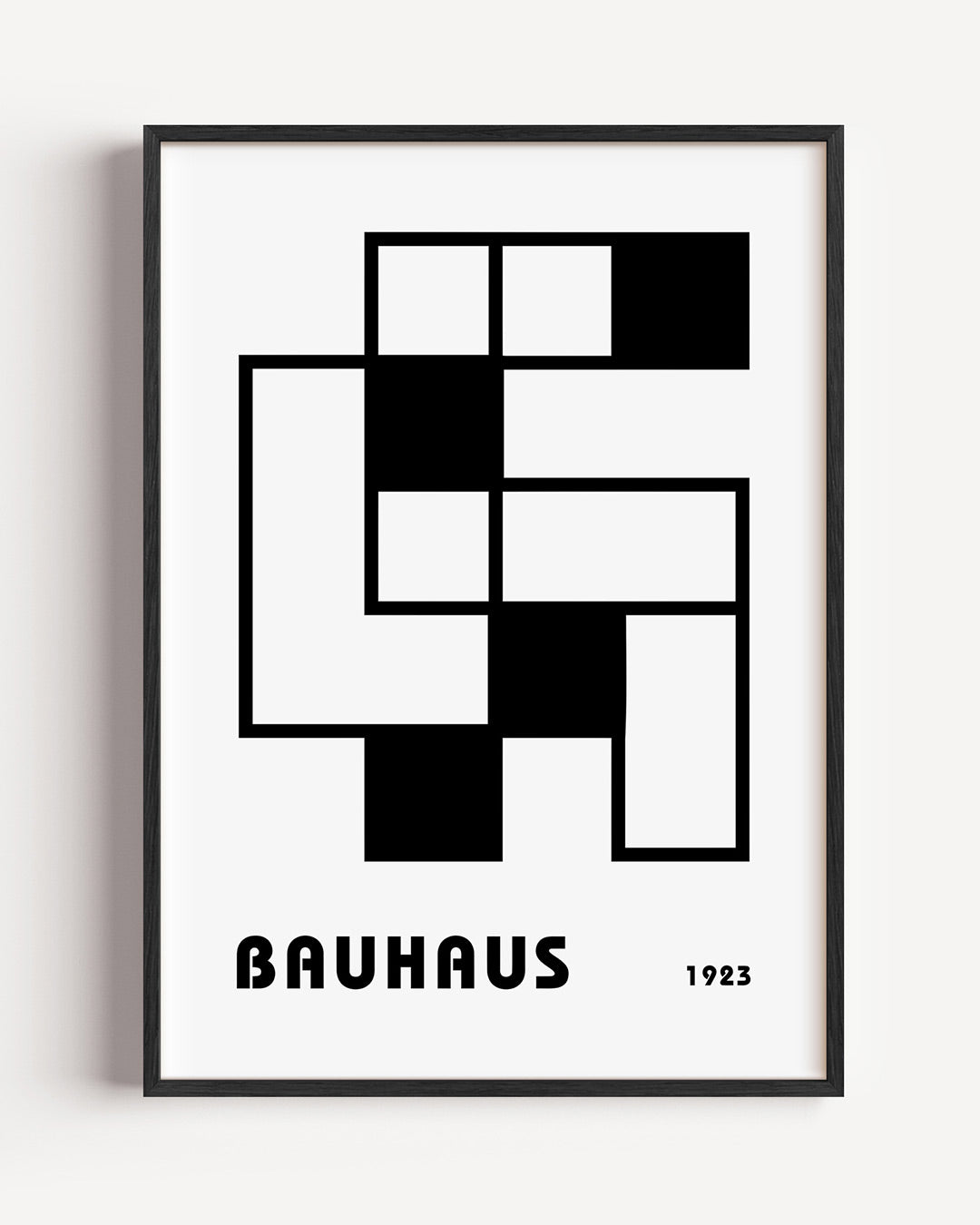 Vormen en vlakken – staande Bauhaus poster als wanddecoratie