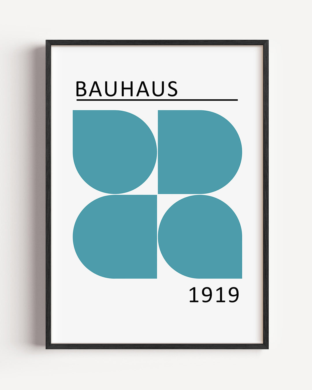 Vorm en kleur – staande Bauhaus poster als wanddecoratie