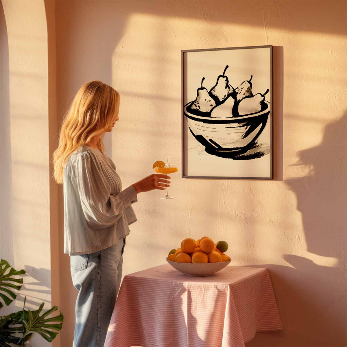 Stijlvolle Perenschalen – keuken poster als sfeervolle staande wanddecoratie