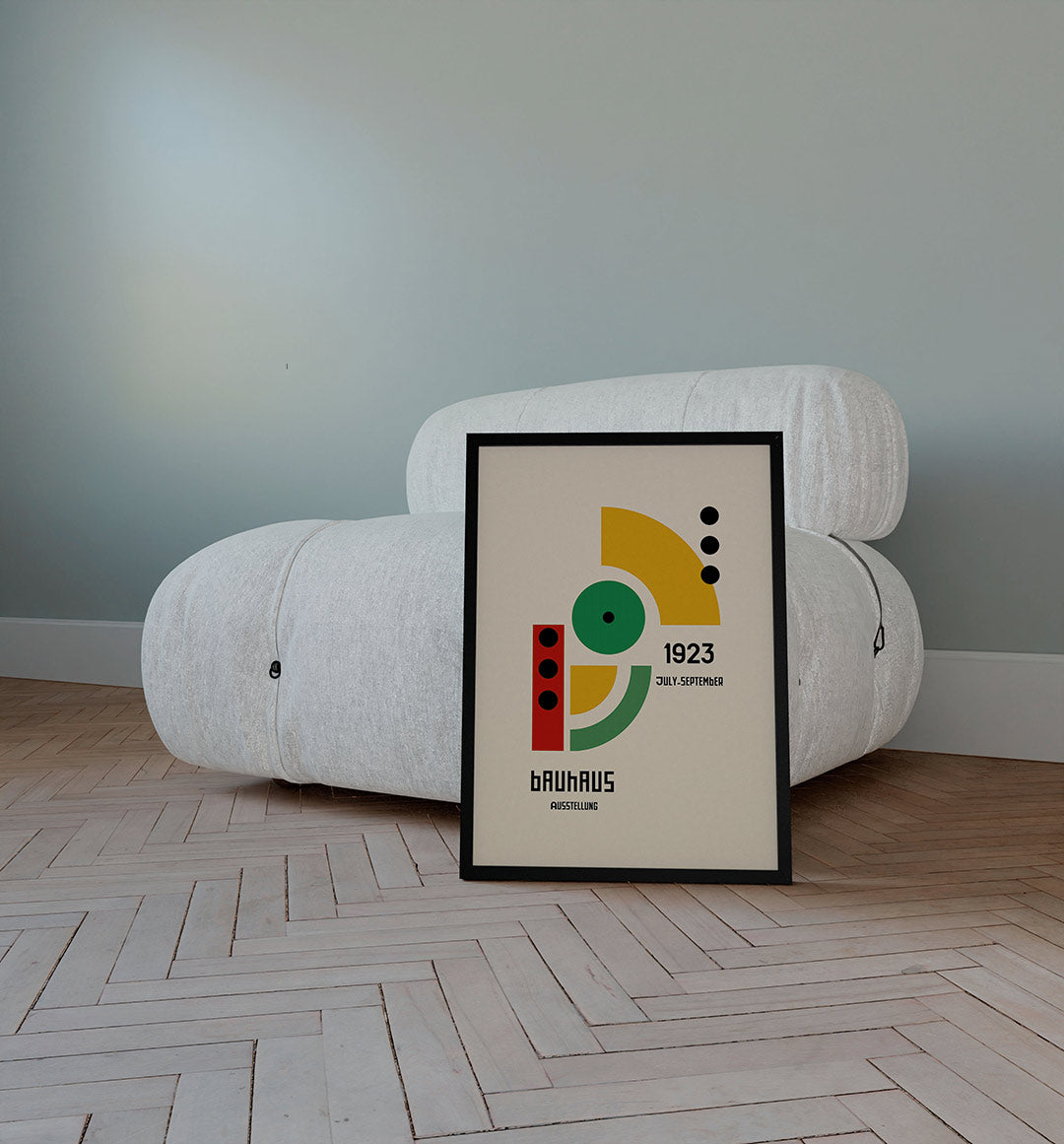 Vorm en kleur – staande Bauhaus poster voor aan de muur