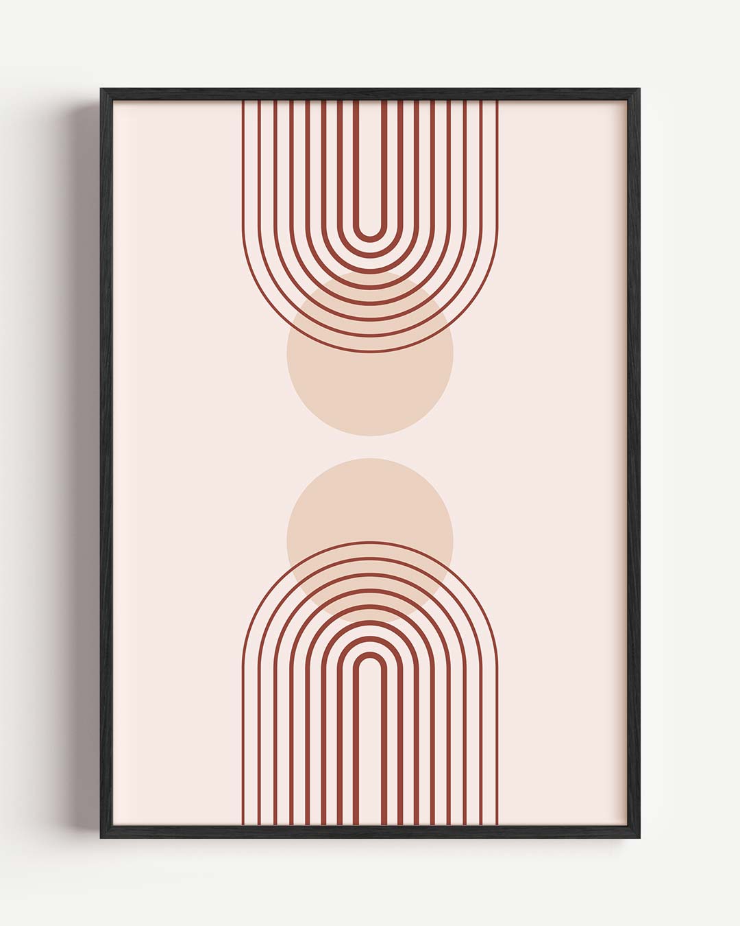 Kunstzinnige Boog en Cirkel – abstracte portret poster als wanddecoratie