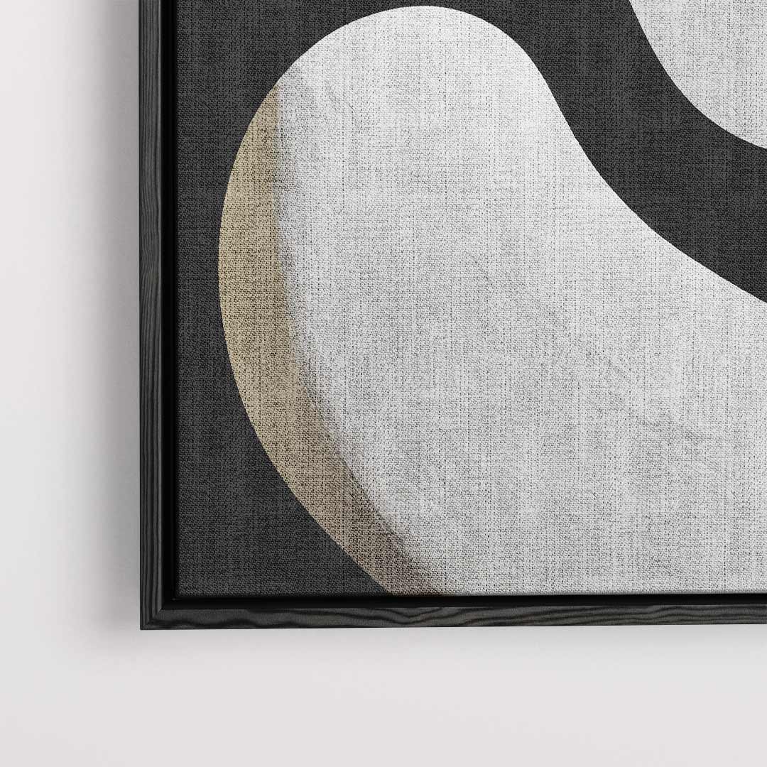 Yin en Yang Abstractie – dibond kunstwerk als wanddecoratie