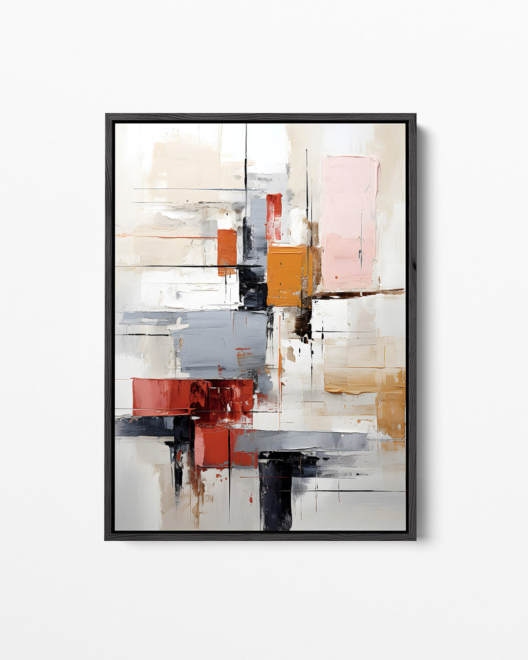 Geometrische kleurencompositie – staand wanddecoratie kunstwerk