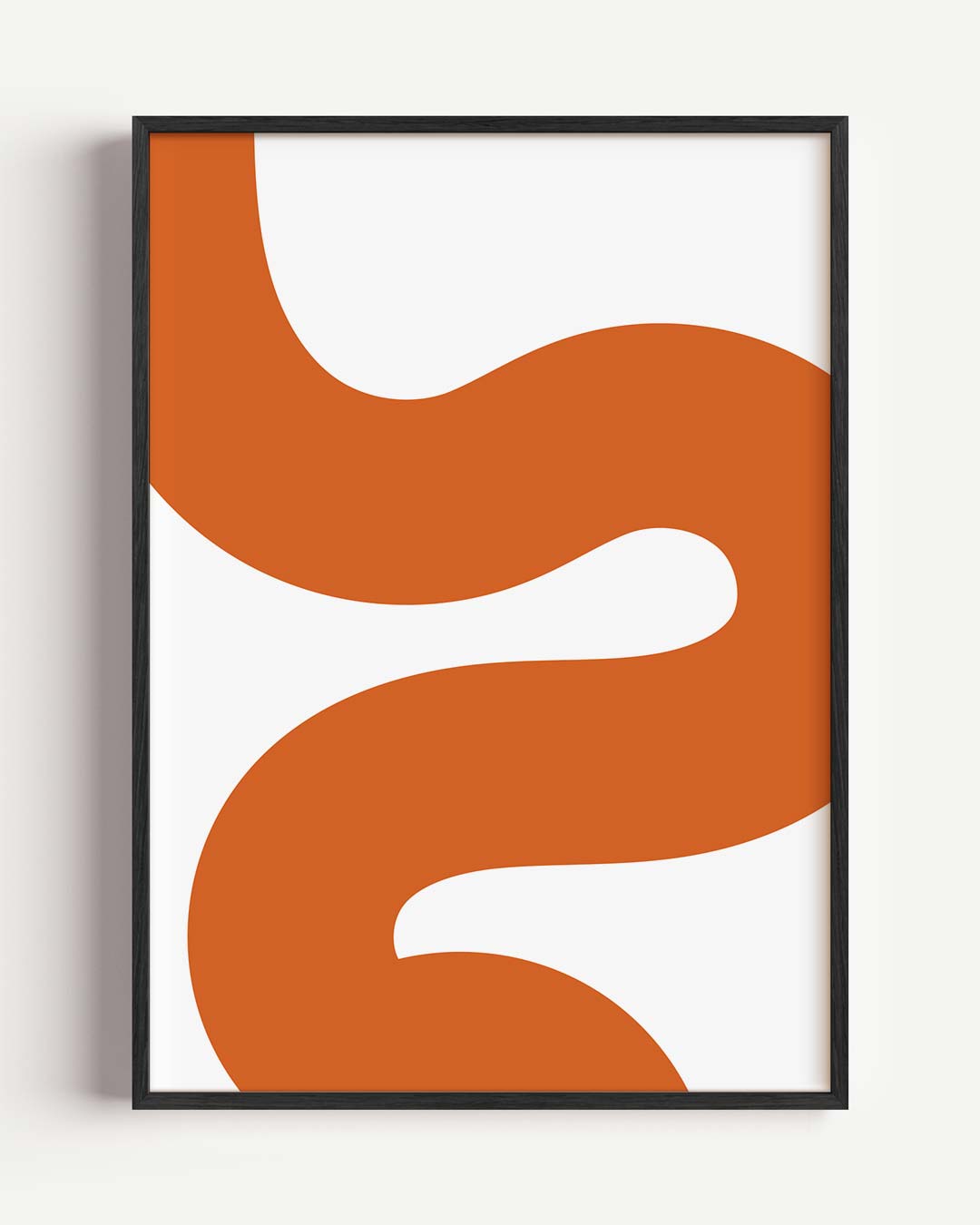 Oranje Golven Kunstposter – kleurrijke abstracte portret poster als wanddecoratie