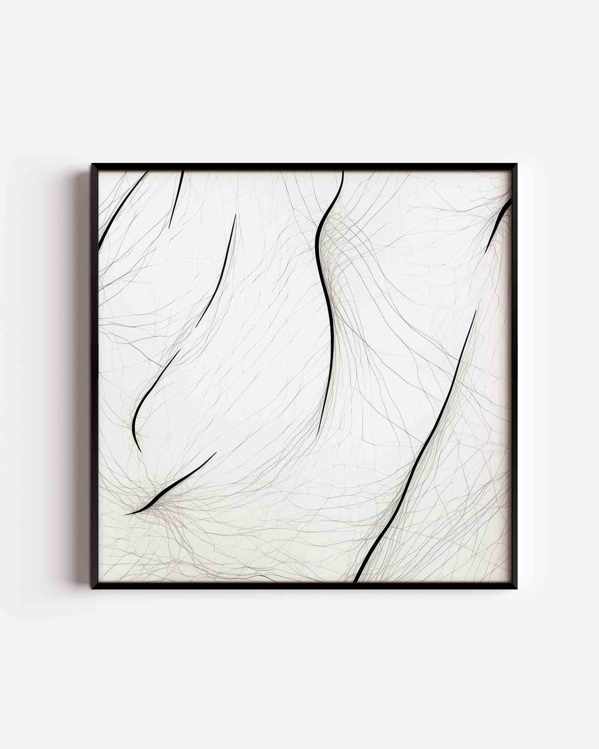 Lijnen en patronen – abstracte vierkante poster als wanddecoratie