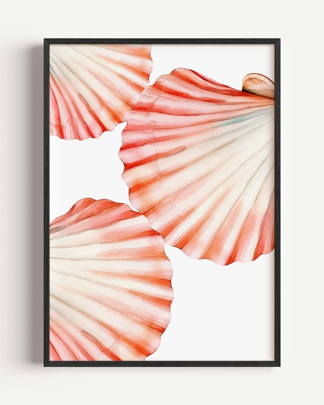Zomerschelp Waterverf – dieren portret poster als wanddecoratie