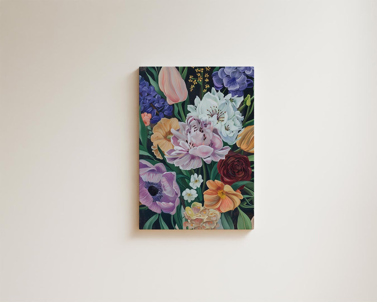 Bloemenpracht op Canvas – modern portret kunstwerk van WallArtistic