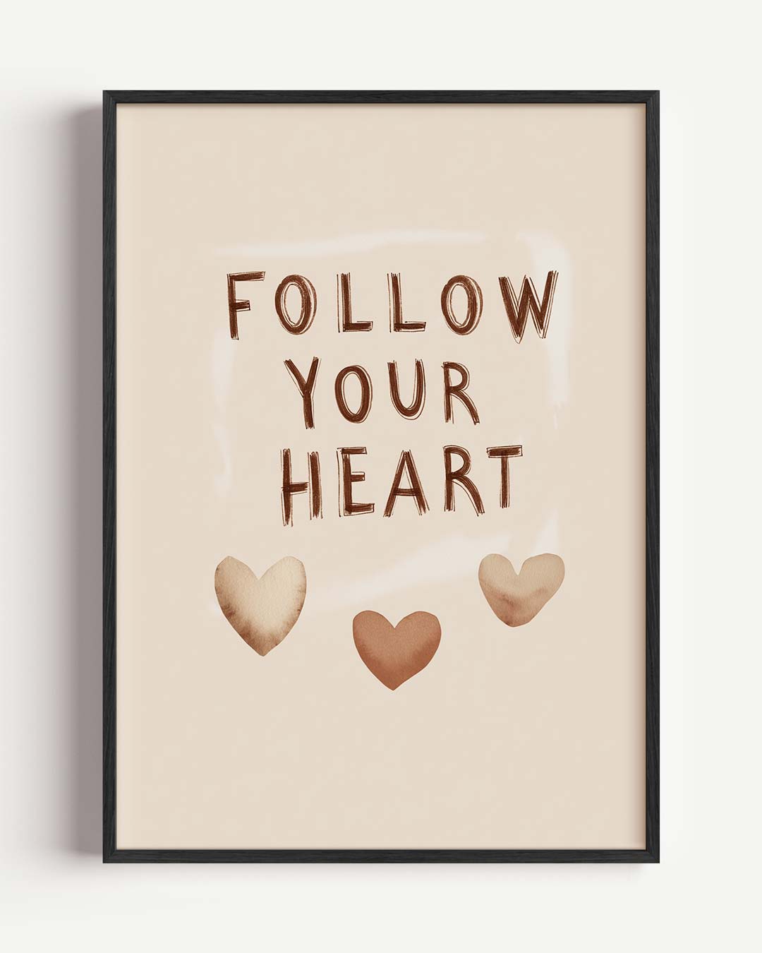 Volg je Hart – kids portret poster als wanddecoratie
