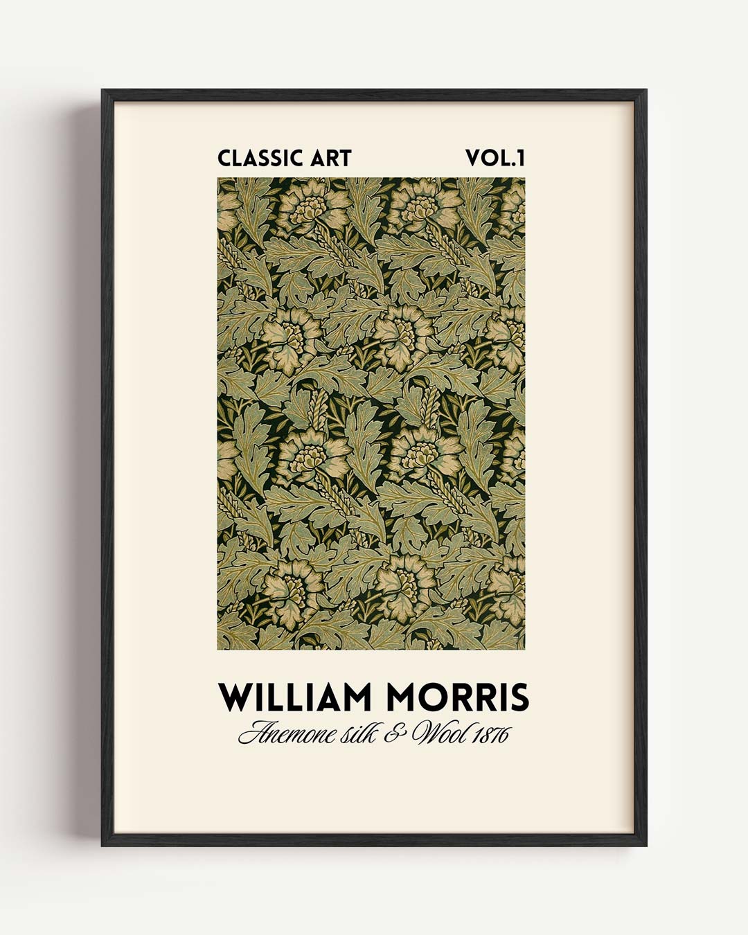 William Morris Anemone Silk & Wool 1876 Poster II – William Morris portret poster als wanddecoratie