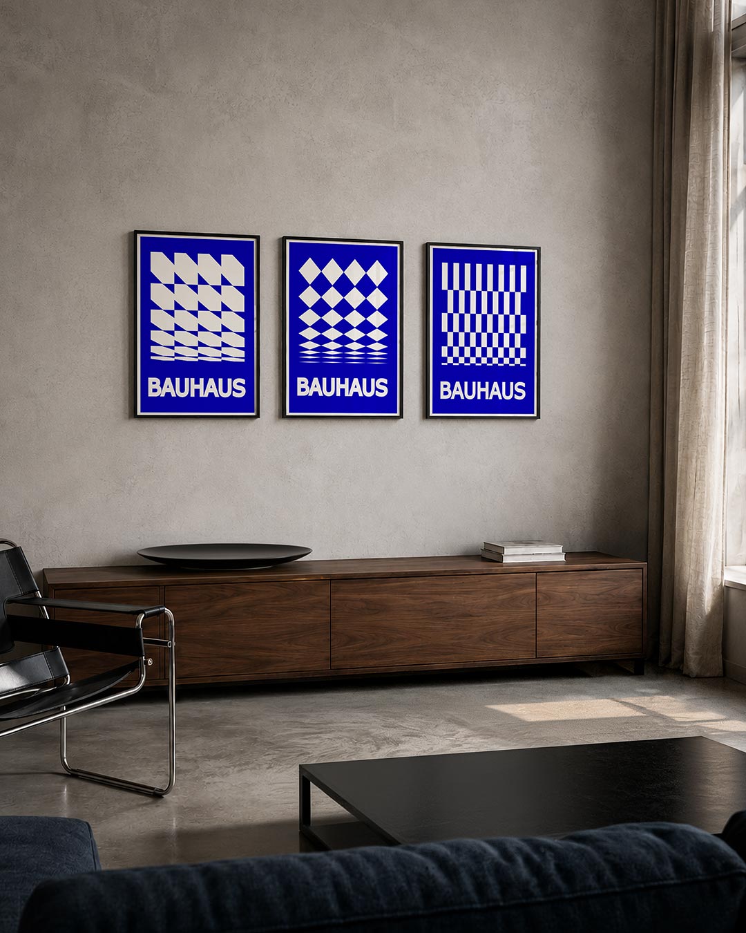 Abstract posterset – tweede productweergave – een abstracte posterset met donkere tinten en een rustige visuele opbouw.