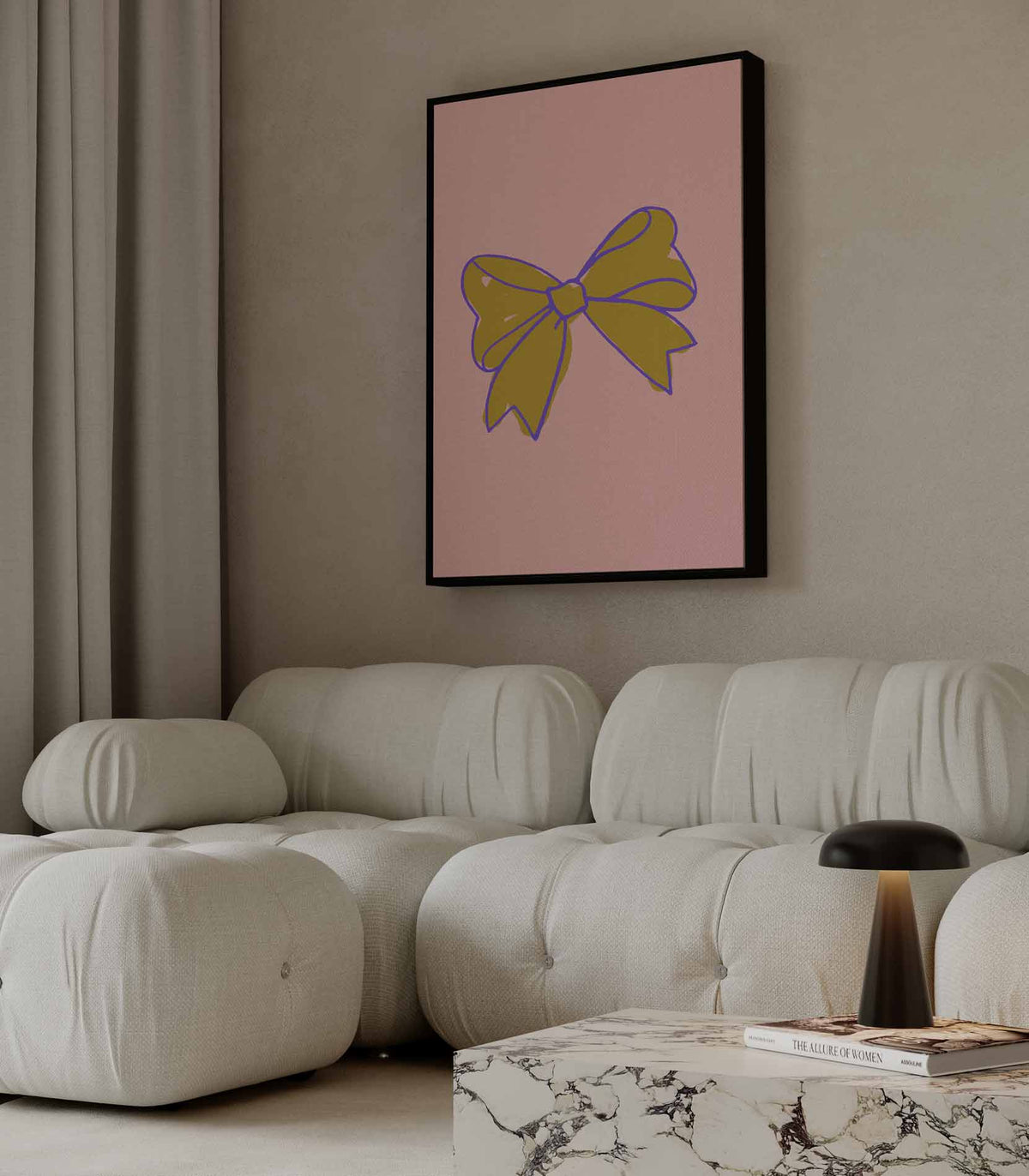 Vrolijke Strik – canvas wanddecoratie in portret formaat