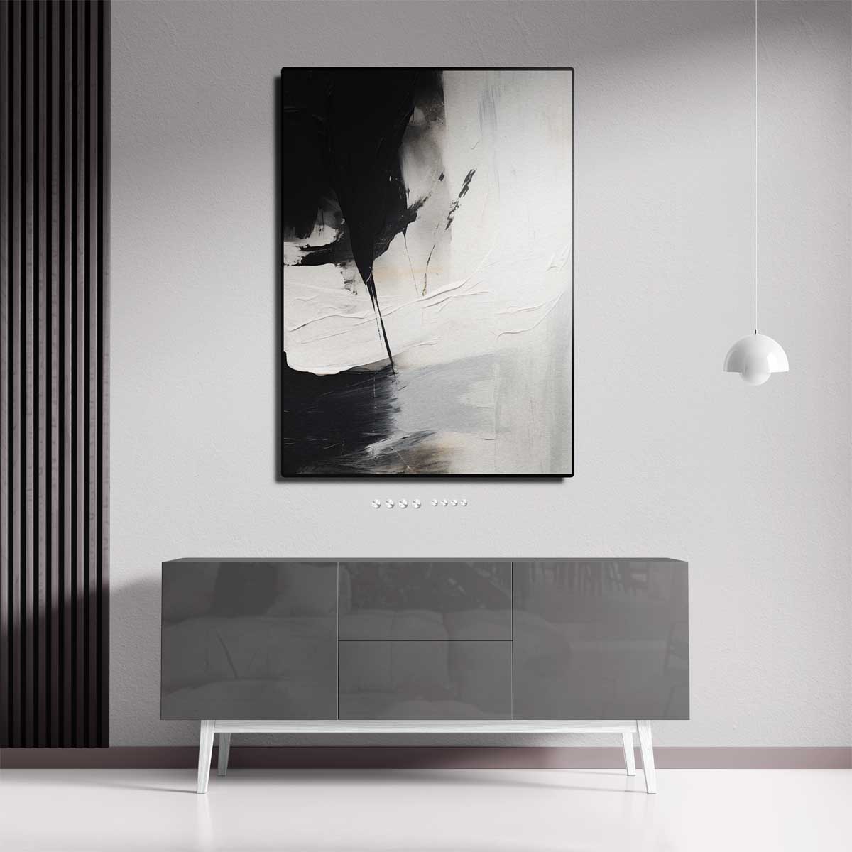Contrasten in Abstractie – canvas wanddecoratie in portret formaat