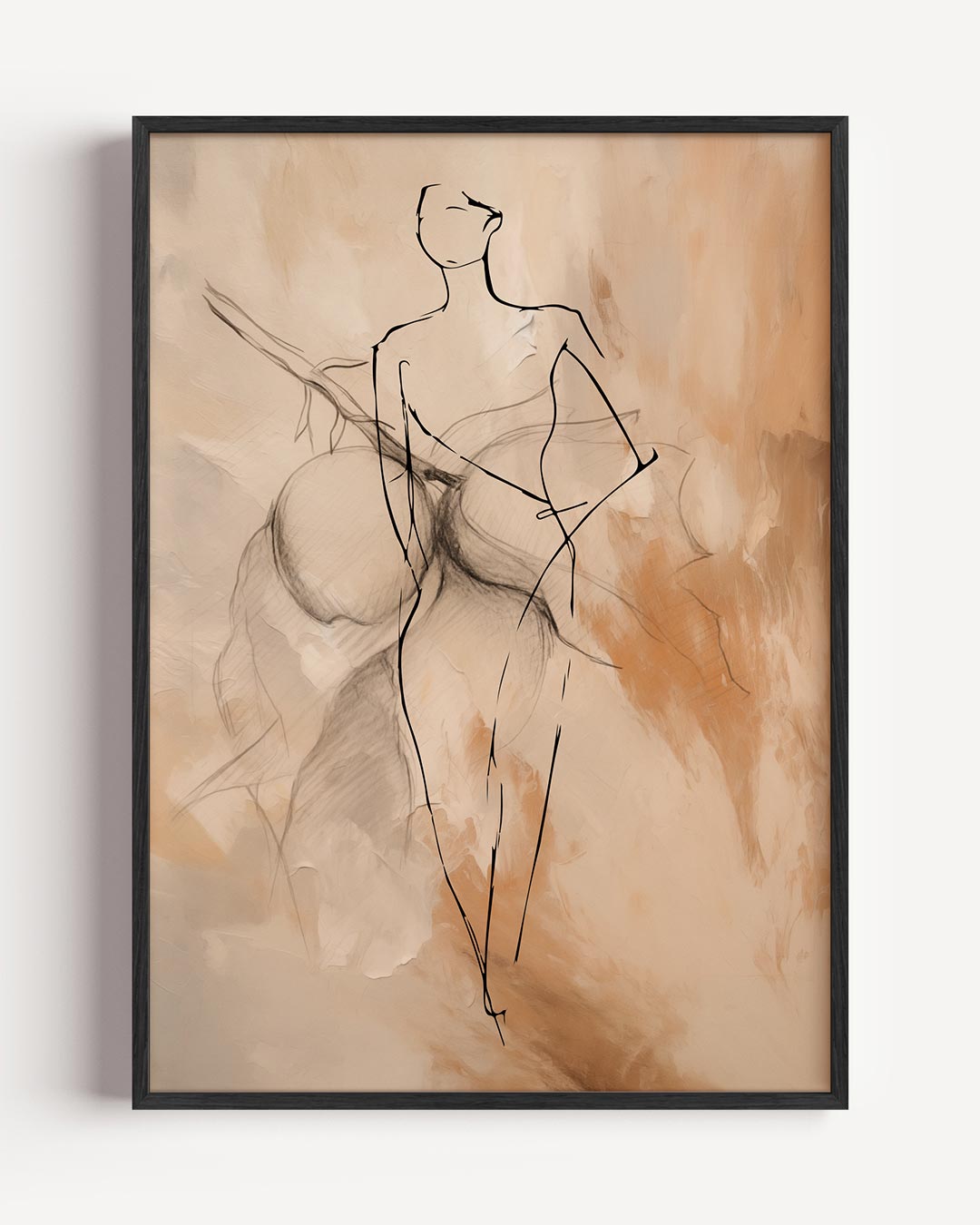 Abstracte Elegantie – botanische portret poster als wanddecoratie