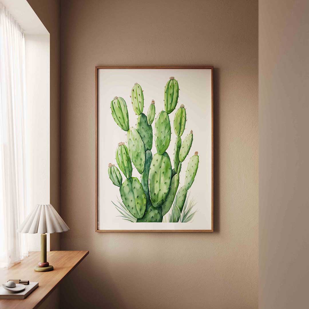 Groene cactus – staande jungle wanddecoratie van WallArtistic