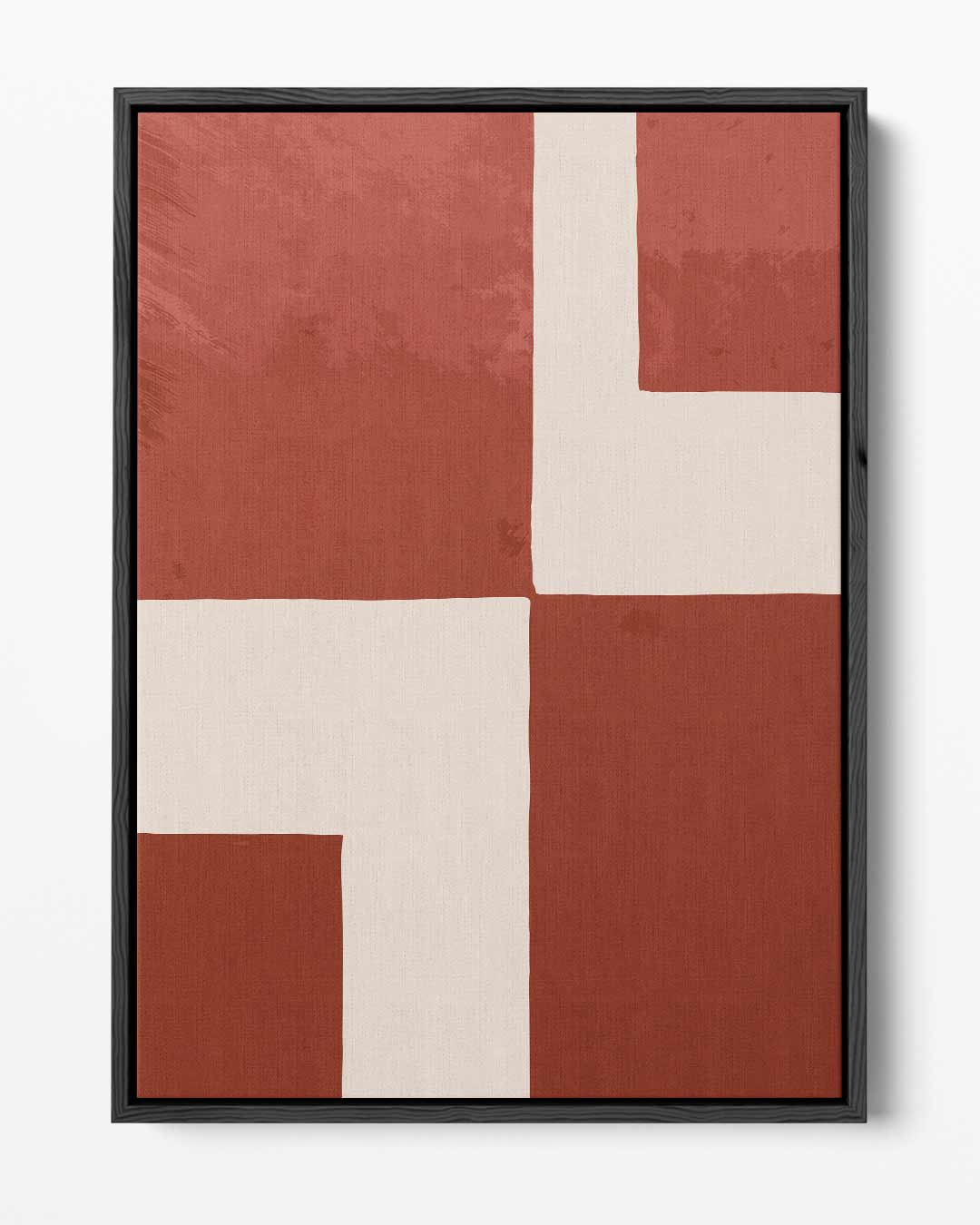 Abstract Rood-Blok Kunstwerk – portret kunstwerk als wanddecoratie