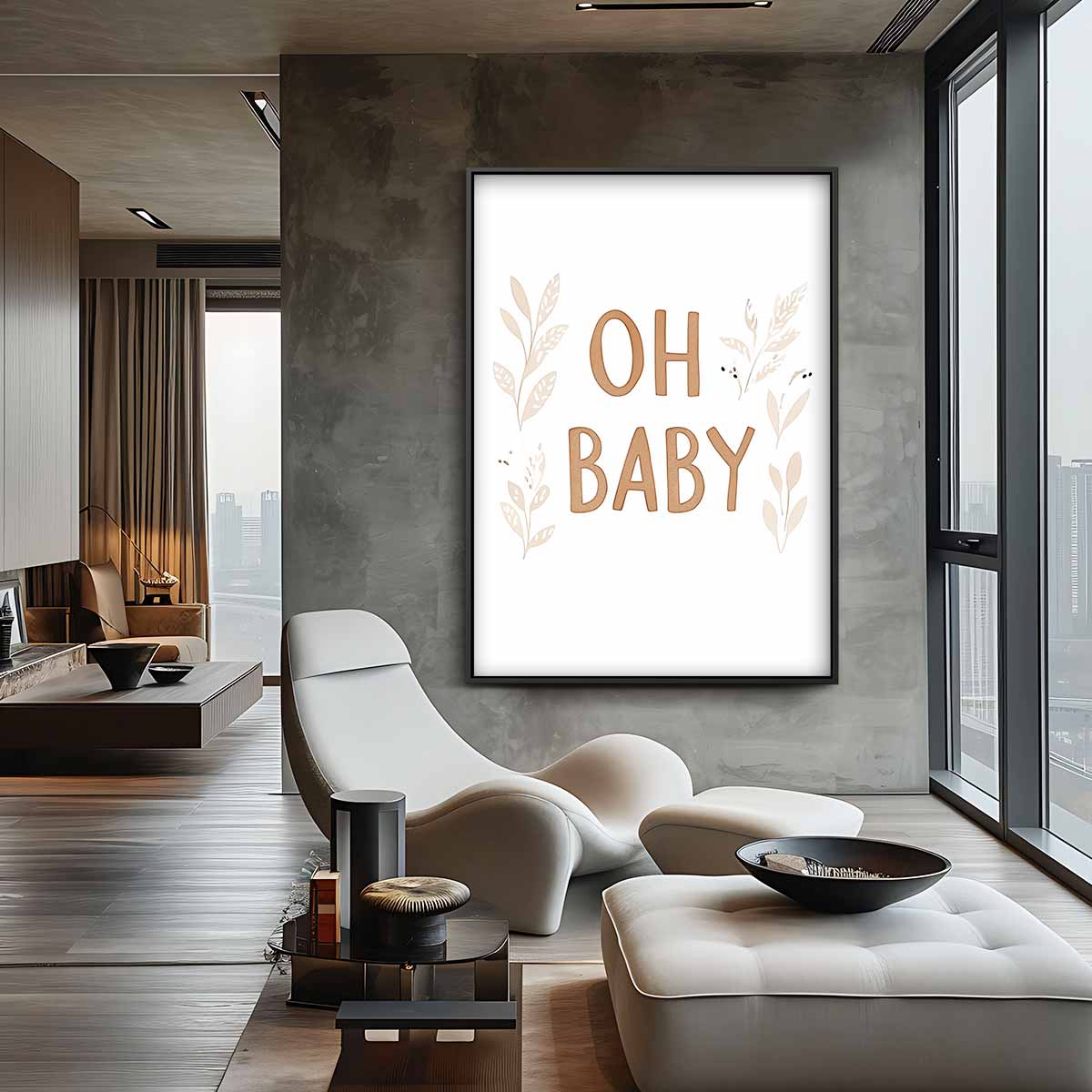 Oh Baby Wanddecoratie – canvas wanddecoratie in portret formaat