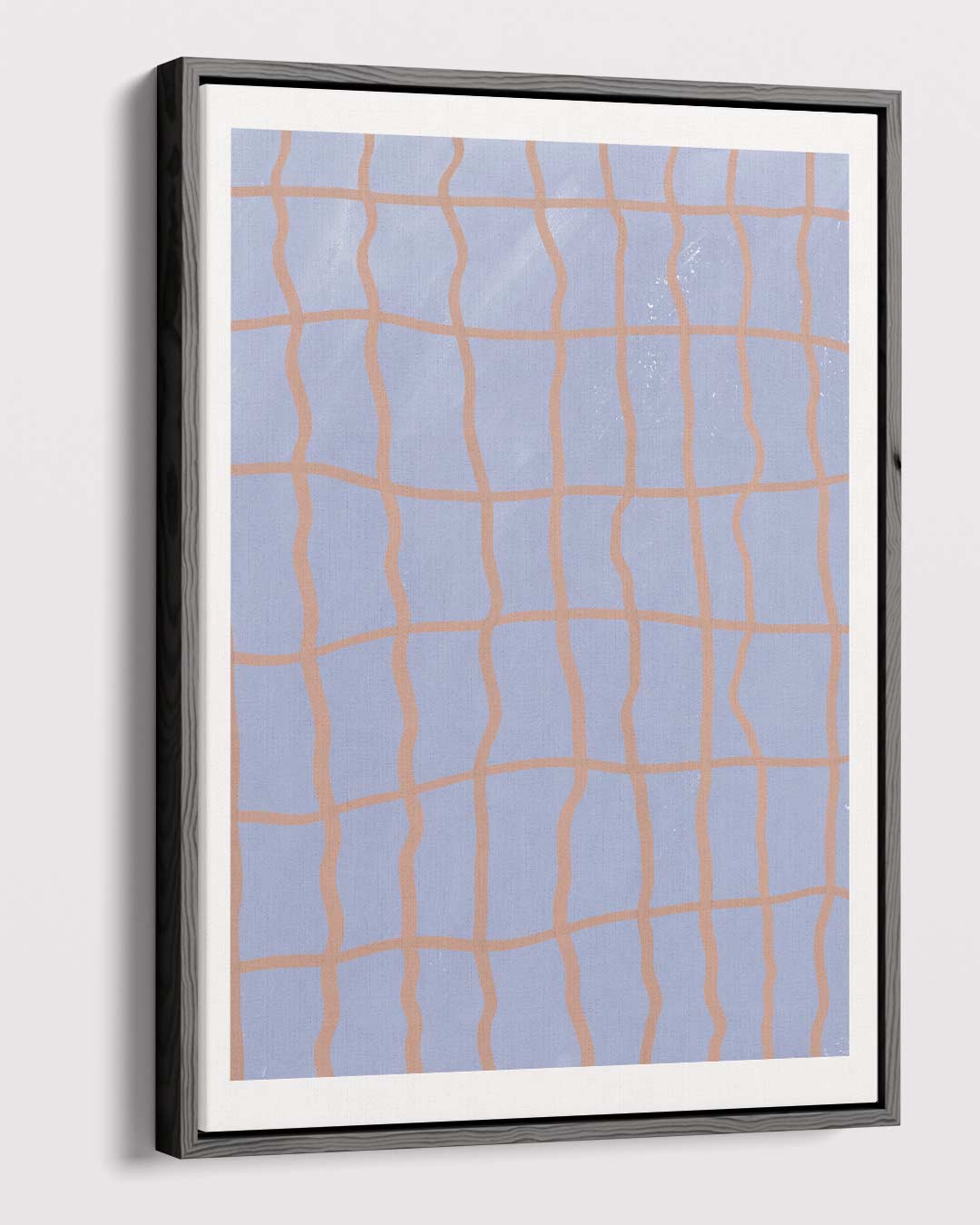 Speels Blauwe Abstractie – canvas wanddecoratie in portret formaat
