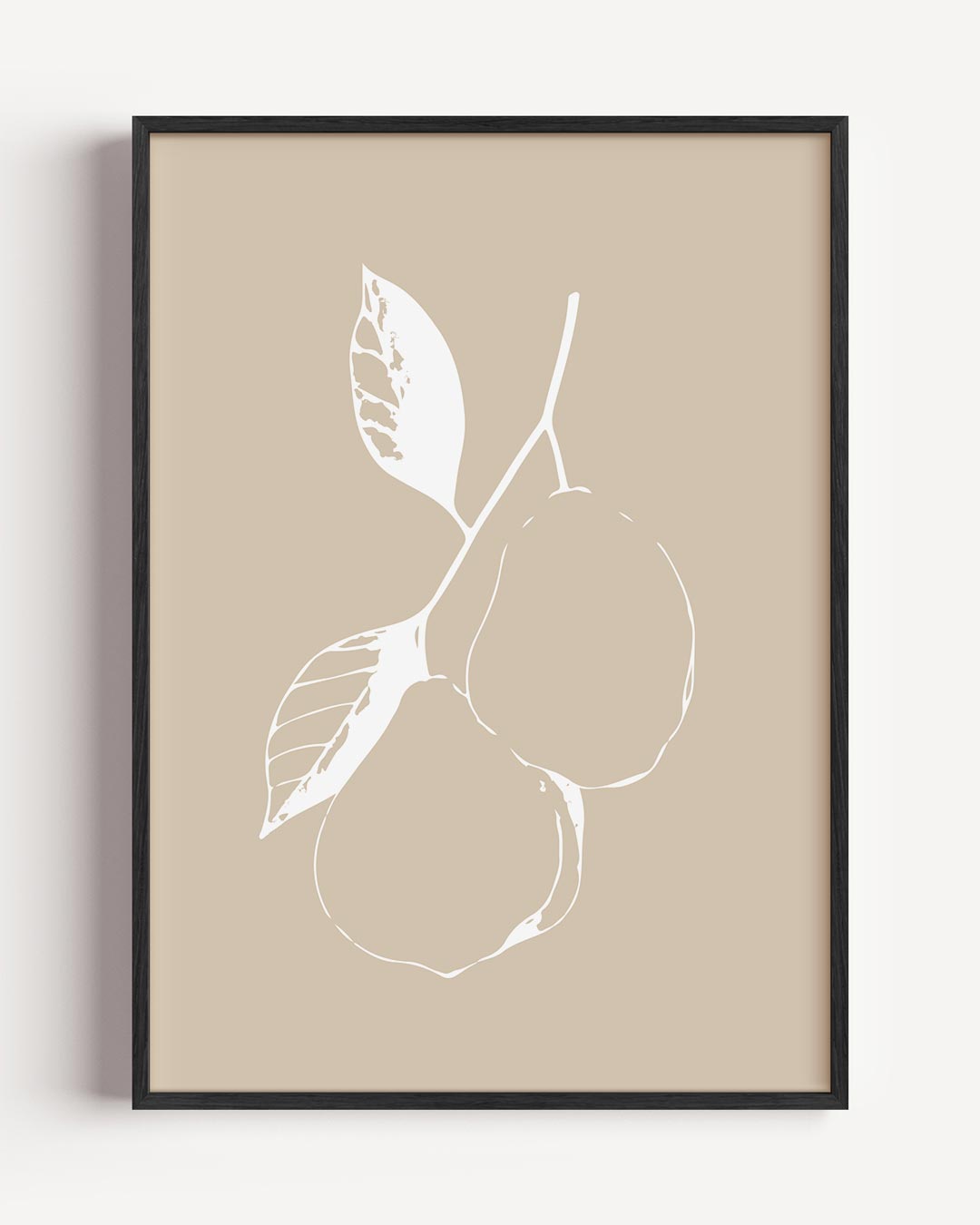 Stijlvolle Perentekening – botanische portret poster als wanddecoratie