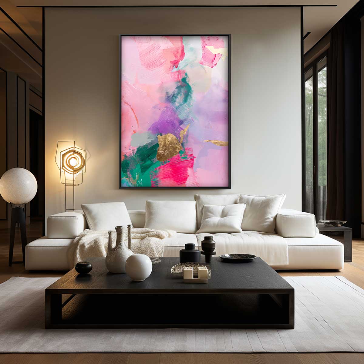 Vrolijke Kleurenpracht – canvas wanddecoratie in portret formaat