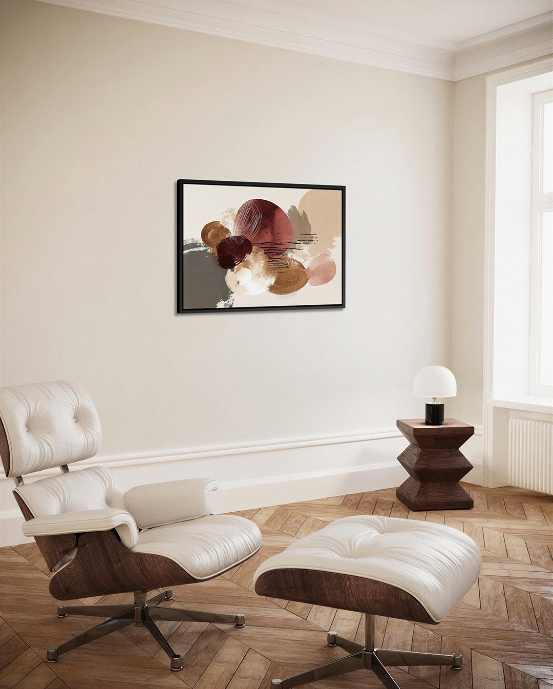 Organische vormen compositie – Dynamische – alternatieve weergave van het kunstwerk