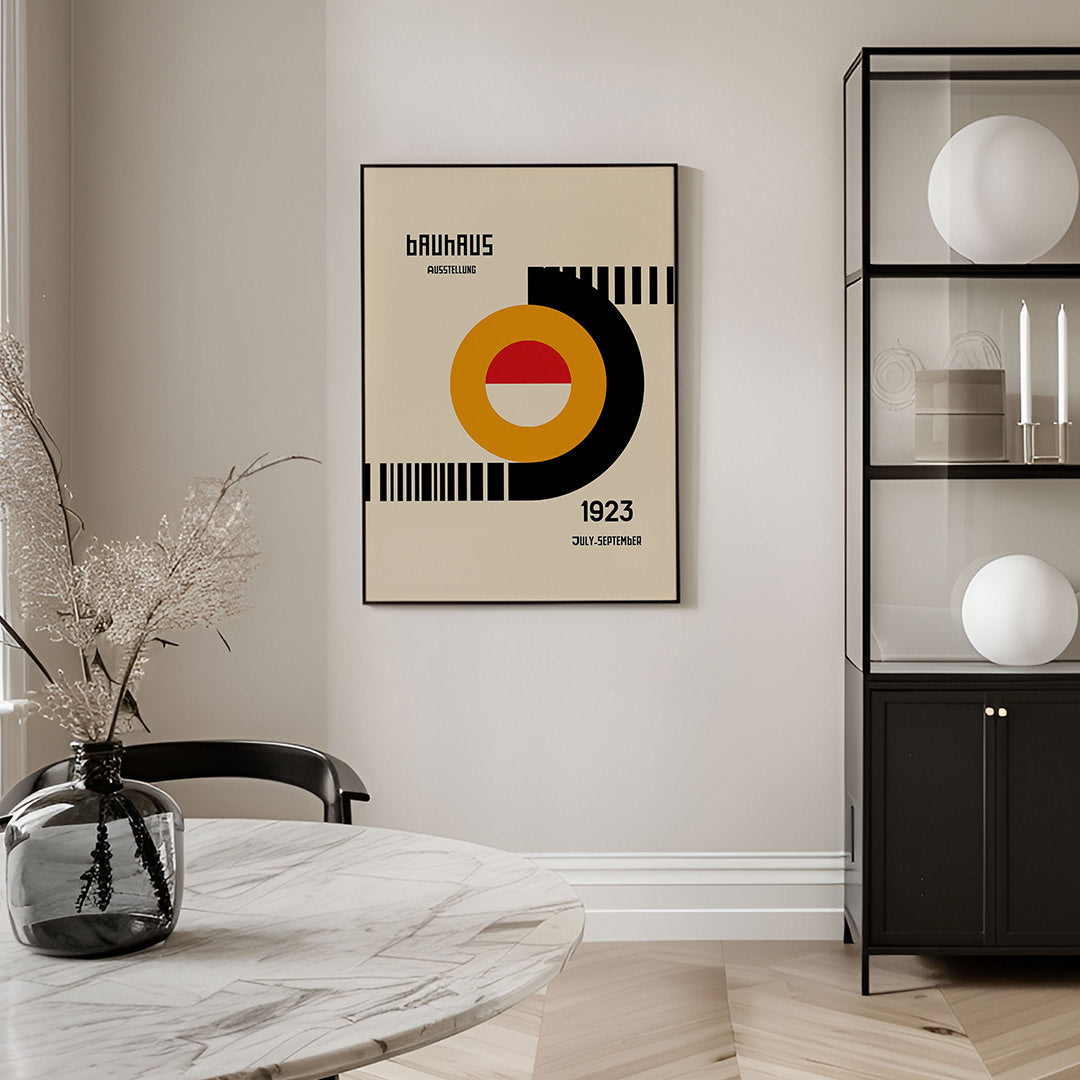Vormen en vlaken – geometrische Bauhaus poster in staand formaat
