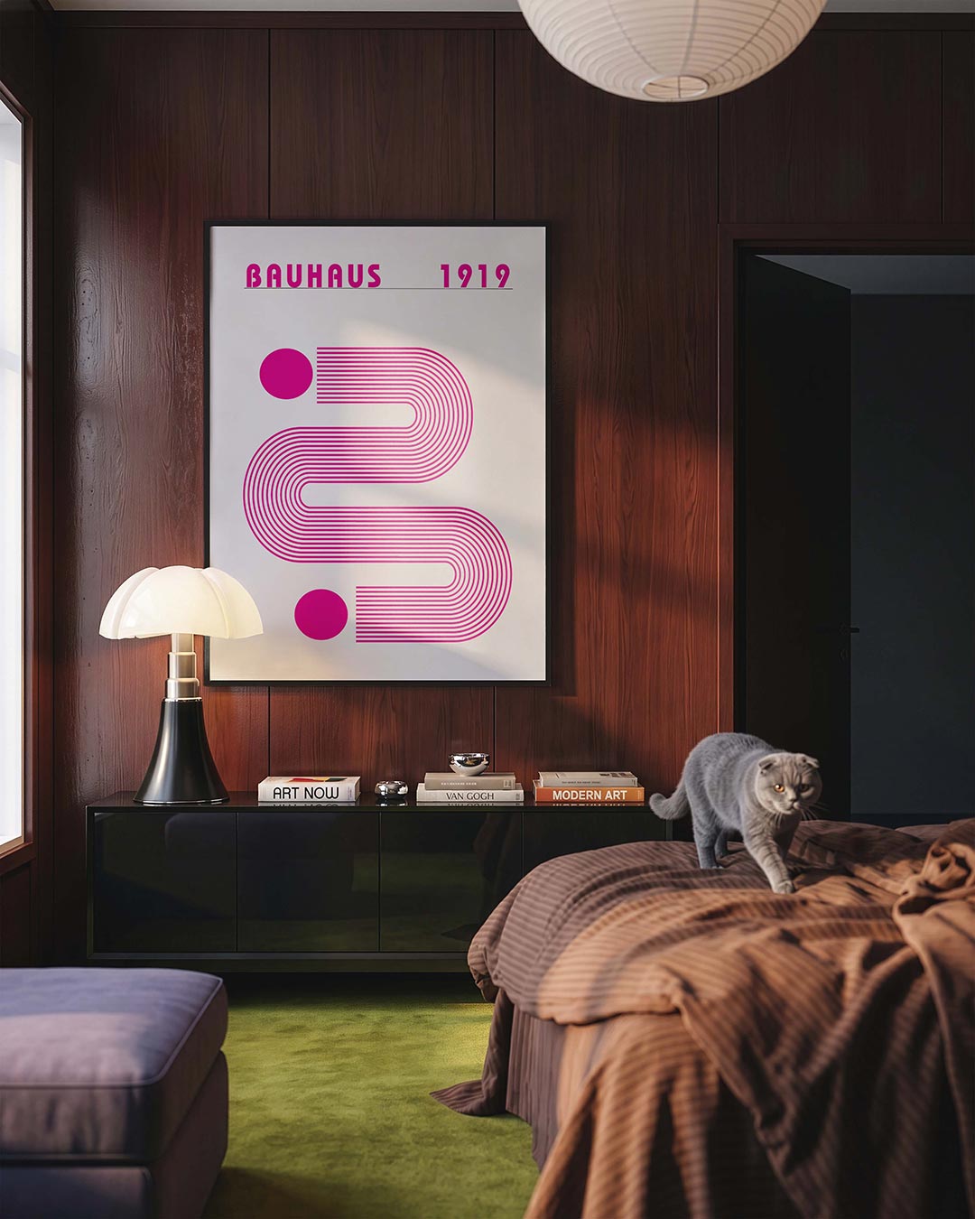  – geometrische Bauhaus poster in staand formaat