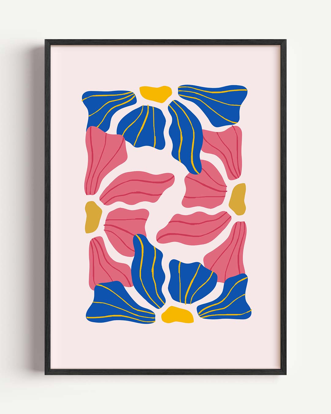 Vrolijke Bloemenabstractie – bloemen portret poster als wanddecoratie