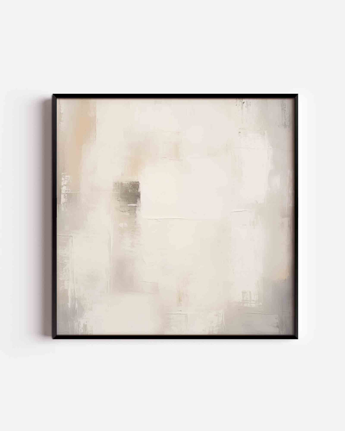 Abstracte beige en grijze – abstracte vierkante poster als wanddecoratie