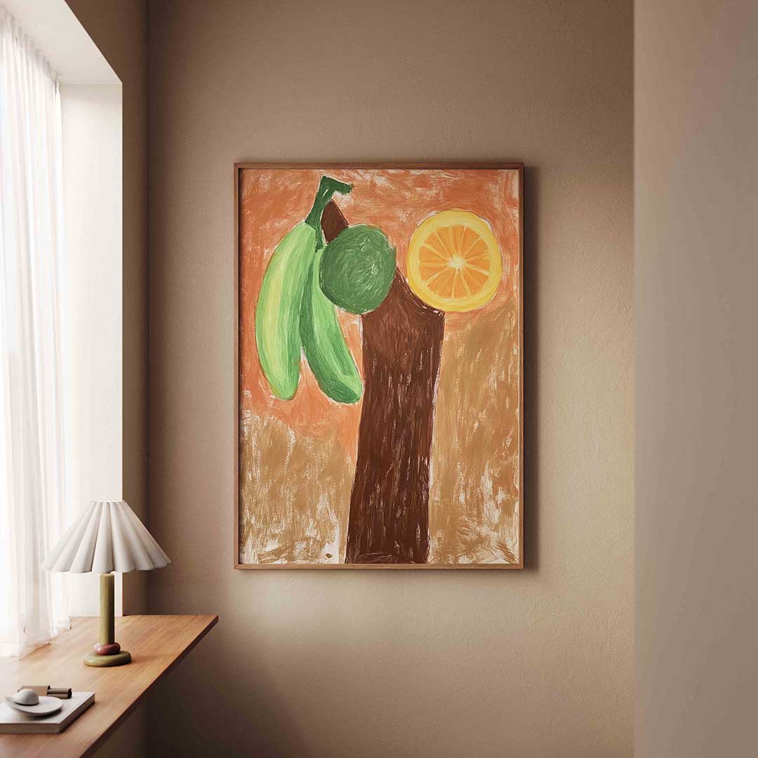 Fruit en boomstam – staande jungle wanddecoratie van WallArtistic